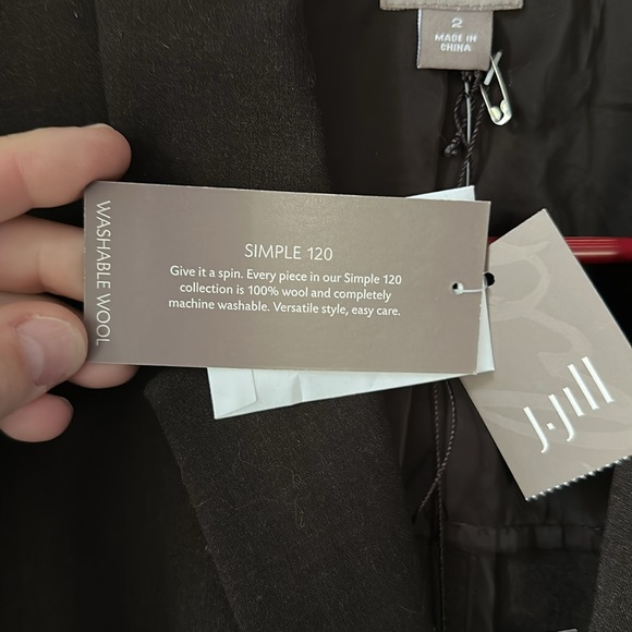 J Jill NWT walnut Heather Blazer Classic Suit Jacket womens‎ size 2 - Picture 14 of 14